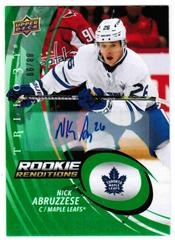 Nick Abruzzese [Autograph] #RR-4 Hockey Cards 2022 Upper Deck Trilogy Rookie Renditions Prices