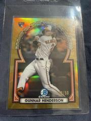 Gunnar Henderson [Gold] Baseball Cards 2023 Bowman Chrome Rookie of the Year Favorites Prices
