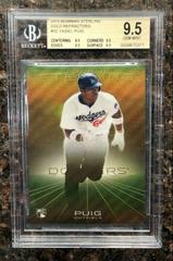 Yasiel Puig [Gold Refractor] #32 Baseball Cards 2013 Bowman Sterling Prices