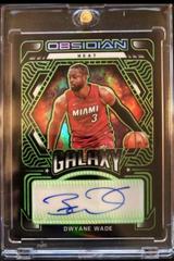 Dwyane Wade [Green] #GA-DWY Basketball Cards 2021 Panini Obsidian Galaxy Autographs Prices