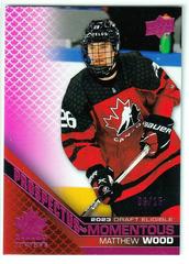 Matthew Wood [Pink] Hockey Cards 2022 Upper Deck Team Canada Juniors Prospectus Momentous Prices