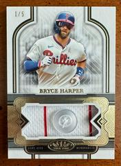Bryce Harper #T1UB-BH Baseball Cards 2023 Topps Tier One Uniform Button Relics Prices