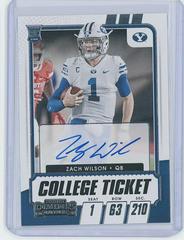 Zach Wilson [Autograph] #102 Football Cards 2021 Panini Contenders Draft Picks Prices