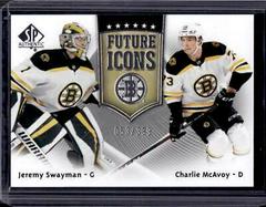 Jeremy Swayman, Charlie McAvoy Hockey Cards 2021 SP Authentic Future Icons Prices