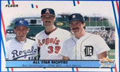 All Star Righties [Saberhagen, Witt, Morris] #626 Baseball Cards 1988 Fleer Prices