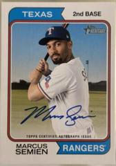 Marcus Semien #ROA-MSN Baseball Cards 2023 Topps Heritage Real One Autographs High Number Prices