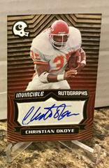 Christian Okoye [Red] #INV-OKO Football Cards 2021 Panini Chronicles Invincible Autographs Prices