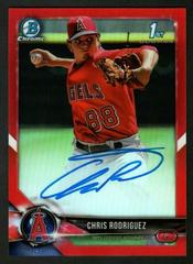 Chris Rodriguez [Red Refractor] #CPA-CR Baseball Cards 2018 Bowman Chrome Prospects Autographs Prices