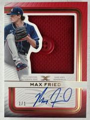 Max Fried [Red Button Jersey] #ARC-MF Baseball Cards 2023 Topps Definitive Autograph Relic Collection Prices