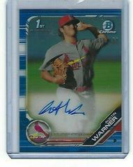 Austin Warner [Blue Refractor] #CPA-AW Baseball Cards 2019 Bowman Chrome Prospects Autographs Prices