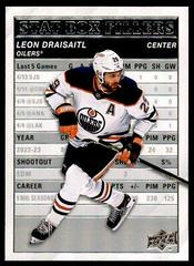 Leon Draisaitl #SB-11 Hockey Cards 2023 Upper Deck Stat Box Fillers Prices