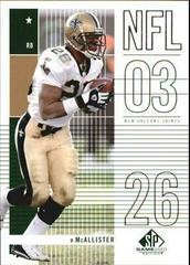 Deuce McAllister #30 Football Cards 2003 SP Game Used Prices