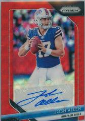 Josh Allen [Red Wave] #5 Football Cards 2018 Panini Prizm Rookie Autographs Prices