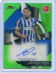 Matheus Cunha [Green Refractor] Soccer Cards 2020 Topps Finest Bundesliga Autographs Prices
