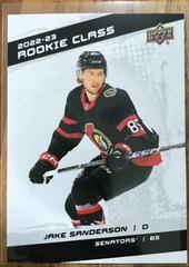Jake Sanderson #RC-28 Hockey Cards 2022 Upper Deck Rookie Class Prices