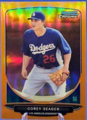 Corey Seager [Fielding Orange Refractor] Baseball Cards 2013 Bowman Chrome Prospect Prices