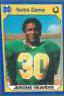 Jerome Heavens Football Cards 1990 Notre Dame Collegiate Collection Prices