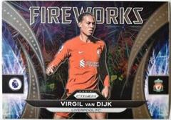 Virgil van Dijk Soccer Cards 2022 Panini Prizm Premier League Fireworks Prices