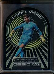 Thibaut Courtois [Yellow] #3 Soccer Cards 2022 Panini Obsidian Tunnel Vision Prices