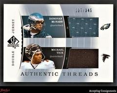 Donovan McNabb, Michael Vick [Double Jersey] Football Cards 2003 SP Authentic Threads Doubles Prices
