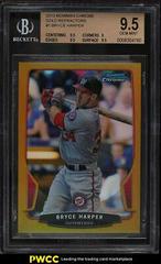 Bryce Harper [Gold Refractor] #1 Baseball Cards 2013 Bowman Chrome Prices