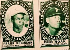 Frank Robinson, Don Hoak Baseball Cards 1961 Topps Stamp Panels Prices