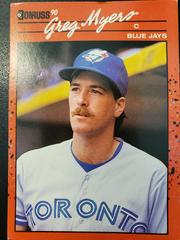 Greg Myers Baseball Cards 1990 Donruss Aqueous Test Prices