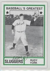 Rudy York [Tan Back] Baseball Cards 1982 TCMA Greatest Sluggers Prices
