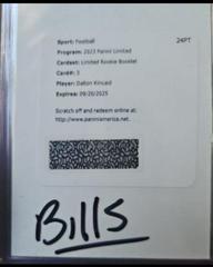 Dalton Kincaid #3 Football Cards 2023 Panini Limited Rookie Booklet Prices