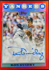 Ron Guidry [Red] #08FF-RG Baseball Cards 2023 Topps Archives 2008 Fan Favorites Autographs Prices