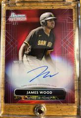 James Wood [Red] #PA-JW Baseball Cards 2022 Bowman Sterling Prospect Autographs Prices