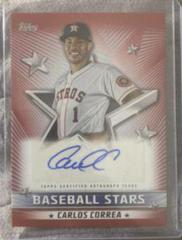 Carlos Correa [Red] Baseball Cards 2022 Topps Baseball Stars Autographs Prices