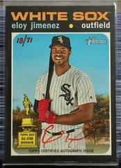 Eloy Jimenez [Red Ink] #EJ Baseball Cards 2020 Topps Heritage Real One Autographs Prices