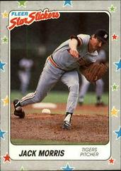 Jack Morris Baseball Cards 1988 Fleer Star Stickers Prices