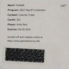 Andy Reid [Coaches Autograph Ticket] Football Cards 2022 Panini Contenders Prices
