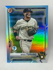 Brice Turang [Sky Blue Foil] #BFE-10 Baseball Cards 2021 Bowman 1st Edition Prices