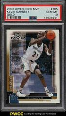 Kevin Garnett Gold #105 Basketball Cards 2002 Upper Deck MVP Prices