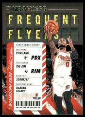 Damian Lillard #14 Basketball Cards 2020 Panini Hoops Frequent Flyers Prices