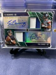 Eli Manning, Phil Simms [Green] Football Cards 2022 Panini Phoenix Dual Patch Autographs Prices