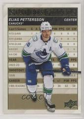 Elias Pettersson [Gold] #SB-6 Hockey Cards 2023 Upper Deck Stat Box Fillers Prices