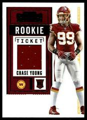 Chase Young #RTS-CYO Football Cards 2020 Panini Contenders Rookie Ticket Swatches Prices