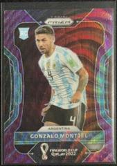 Gonzalo Montiel [Purple Wave] Soccer Cards 2022 Panini Prizm World Cup Prices