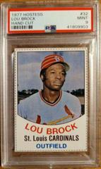 Lou Brock [Hand Cut] #32 Baseball Cards 1977 Hostess Prices