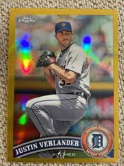 Justin Verlander [Gold Refractor] #115 Baseball Cards 2011 Topps Chrome Prices