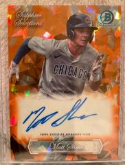 Matt Shaw [Orange Refractor] #SSA-MS Baseball Cards 2023 Bowman Draft Chrome Sapphire Selections Autograph Prices