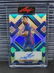 Sergio Aguero [Prismatic Blue] Soccer Cards 2022 Leaf Metal Autographs Prices
