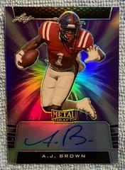 A.J. Brown [Purple] Football Cards 2019 Leaf Metal Draft Autographs Prices