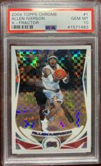 Allen Iverson [X Fractor] #1 Basketball Cards 2004 Topps Chrome Prices