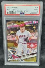 Mike Trout [Leaving Dugout Gold] #20 Baseball Cards 2017 Topps Prices