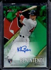 Andrew Benintendi [Green Refractor] Baseball Cards 2017 Topps Finest Firsts Autographs Prices